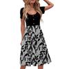 Fashion Women Summer Vintage Floral Dress Elegant Short Sleeve Midi Dress