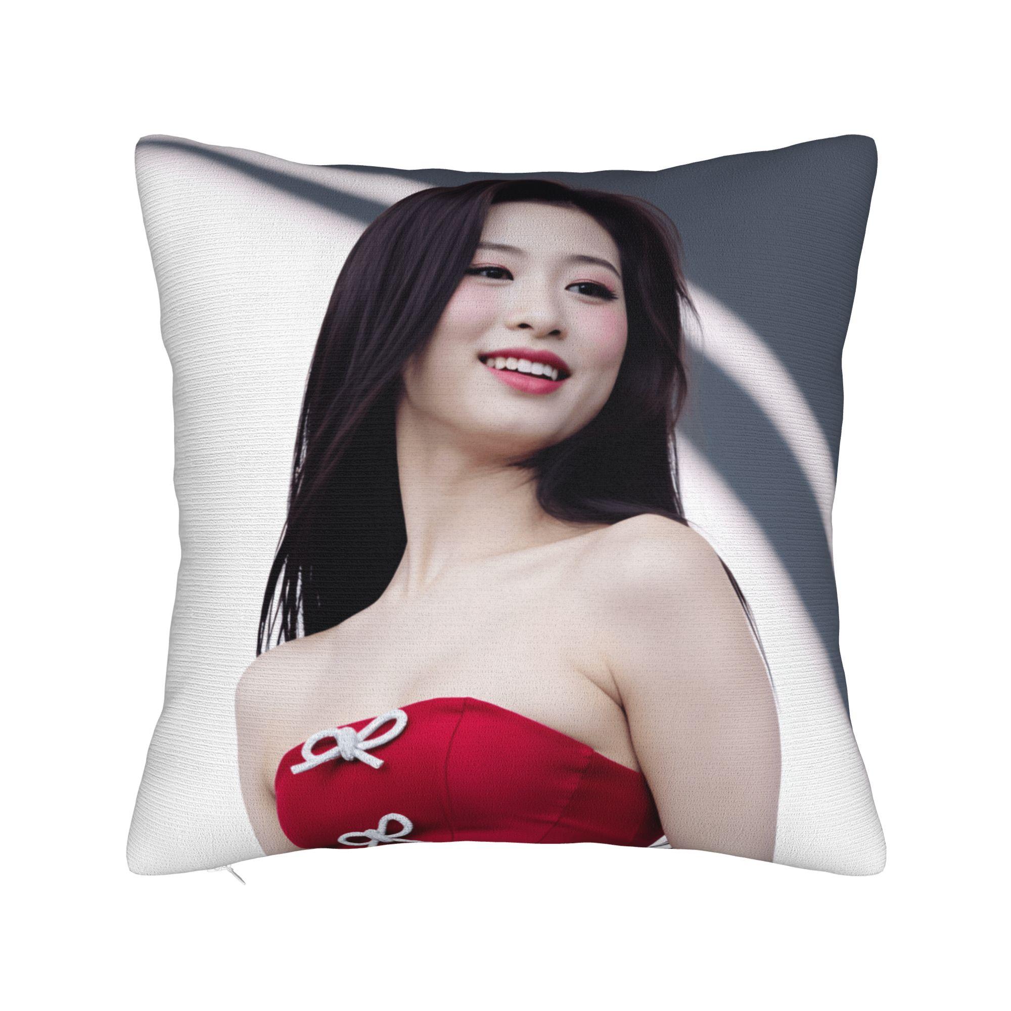 

Korean singer A-Ahyeon Pillow Case Soft Pillow Cover For Living Room Bed Chair Funny Pillowcases 12x12Inch