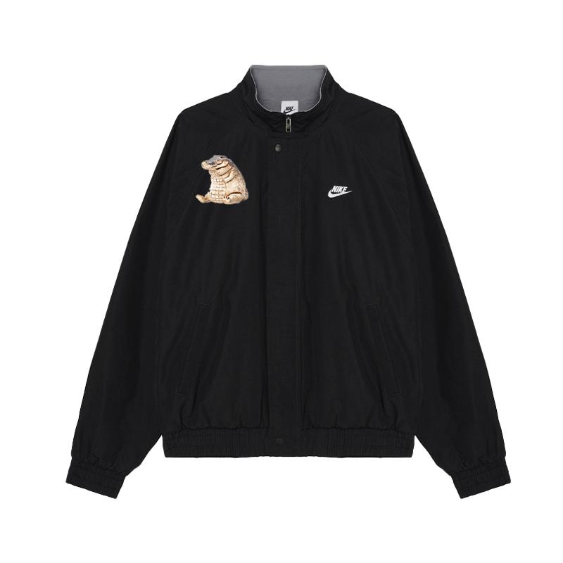 

Nike Повседневная Минималистичная Городская Куртка из Флиса с Вышивкой Унисекс Черная FZ0657-010(TEAM702-FZ10) S