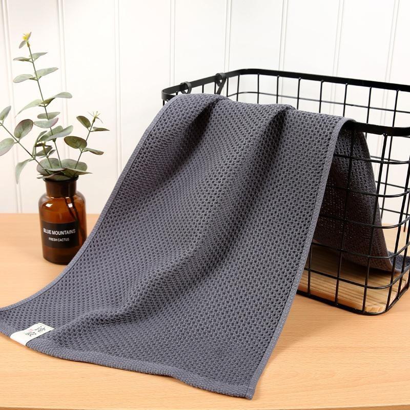 1PC Cotton Hand Towels Plaid Hand Towel for Face Care Waffle Towel for Bath Cotton Towel