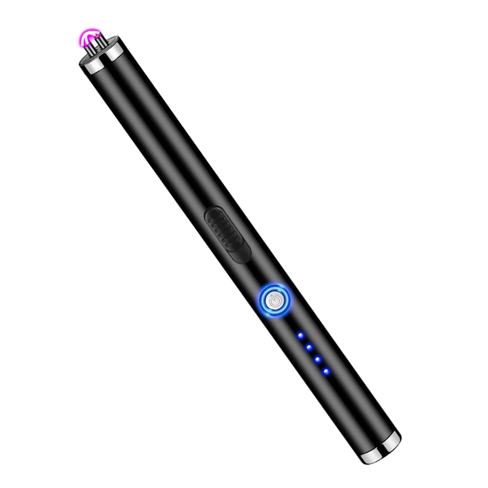 

Rechargeable Pulses Lighter With Double Arc Portable Compact Stove Lighter For Home Kitchen Camping чорний