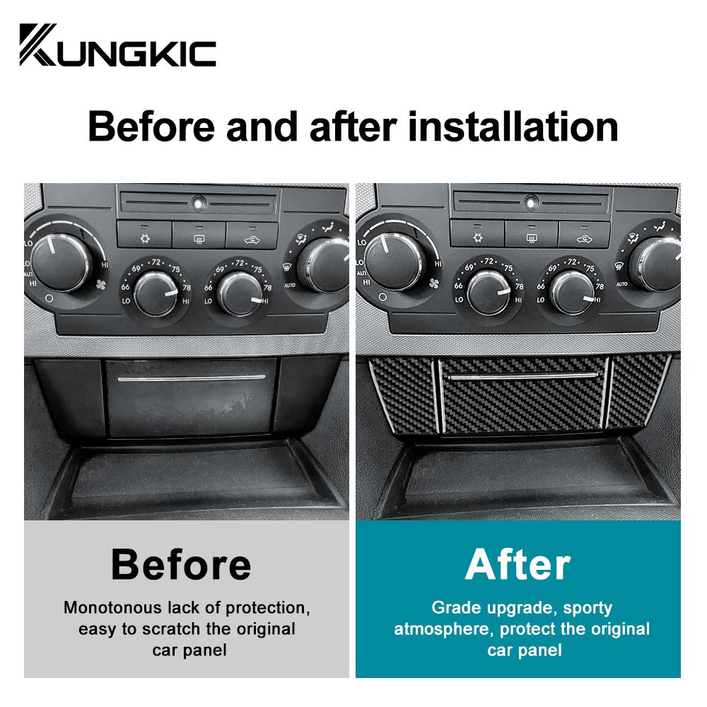 Echter Weicher Karbonfaser-Aufkleber für Chrysler 300 300C für Dodge Charger Magnum 2005 2006 2007 Auto Aschenbecher Panel Verkleidung Zubehör