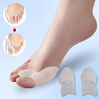 1 Pair Silicone Big Toe Hallux Valgus Corrector Bunions Treatment Device Toe Separator Feet Care
