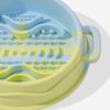 Pet Slow Feeder Bowl Silicone Dog Slow Eating Bowl with Double Handles Non-Slip Pet Feeding Dish with Suction Cups for Large Small Dogs Cats