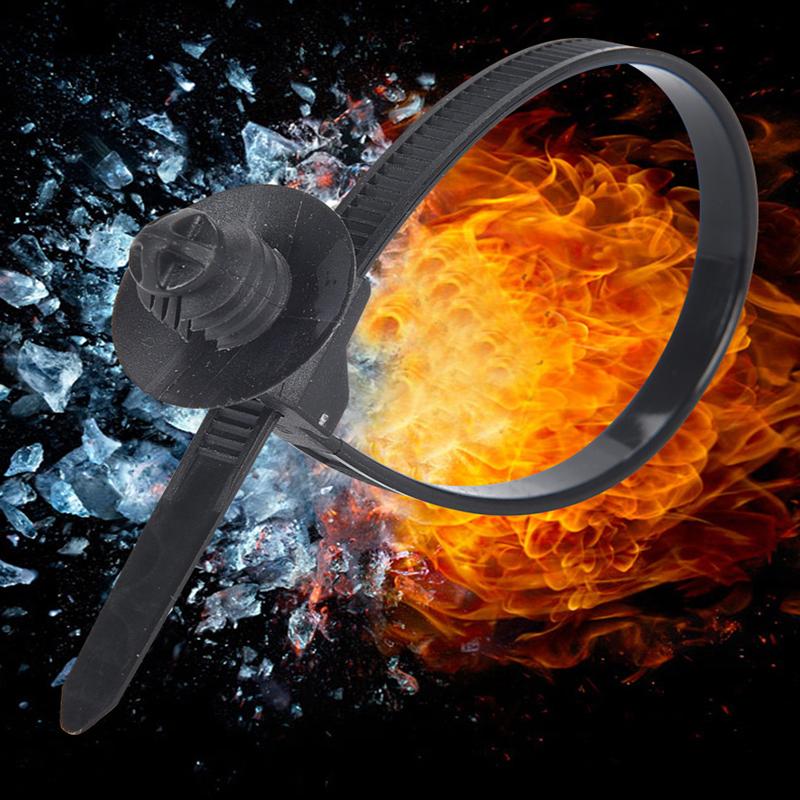 Car Nylon Tie Wrap Cable Fixed Fastener Clips Strap Self-Locking Nylon Cable Ties Car Hose Fastening Zip Interior Accessorie