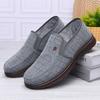 Breathable Linen Men's Shoes New Non-slip One-pedal Casual Shoes Summer Old Beijing Cloth Shoes Single Shoes Middle-aged and Elderly
