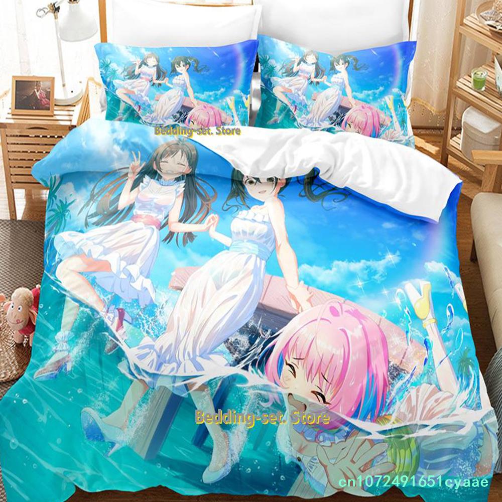 Takafuji Kako Bedding Set Single Twin Full Queen King Size Bed Set Adult Kid Bedroom Duvetcover Sets Anime Girls Bed