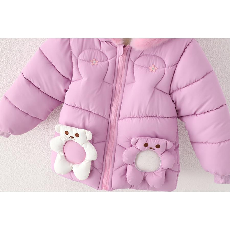 Jachetă căptușită din bumbac, Jachetă căptușită de iarnă pentru bebeluși în stil nou, Jachetă căptușită pentru copii îngroșată