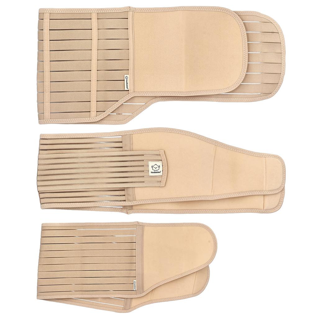 KeaBabies Revive 3-in-1 Postpartum Recovery Support Belt, M/L, Classic Ivory, 1 Set