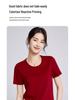 Women's Double-Sided Mercerized Cotton Slimming T-Shirt: Cool, Breathable, Plus Size, Regular Shoulder, Round Neck, Short Sleeve, Summer Wear.