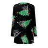 Women's Christmas Tops Casual Shirts Open Front Long Sleeve Loose Flowy Hem Cardigan Outwear