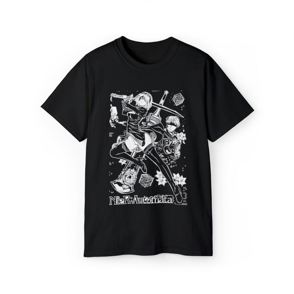 Nier Automata 2b Yorha New Unisex Shirtgirl Tshirt Waifu Graphic Tee M