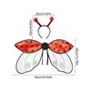 Costume Wings Vivid Polyester Fiber Wings Ladybug Cosplay Wing Costume Accessories for Halloween Stage Performance