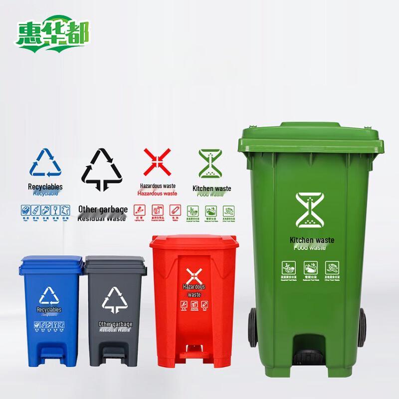 Huihuadu Outdoor Pedal Waste Sorting Bin