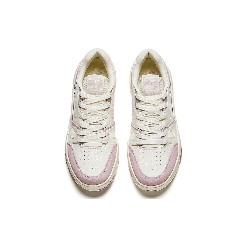 Anta Lifestyle Series Flame Trendy Casual Durable Breathable Low-Top Skate Shoes Women sneaker Light-Purple 122428081-5