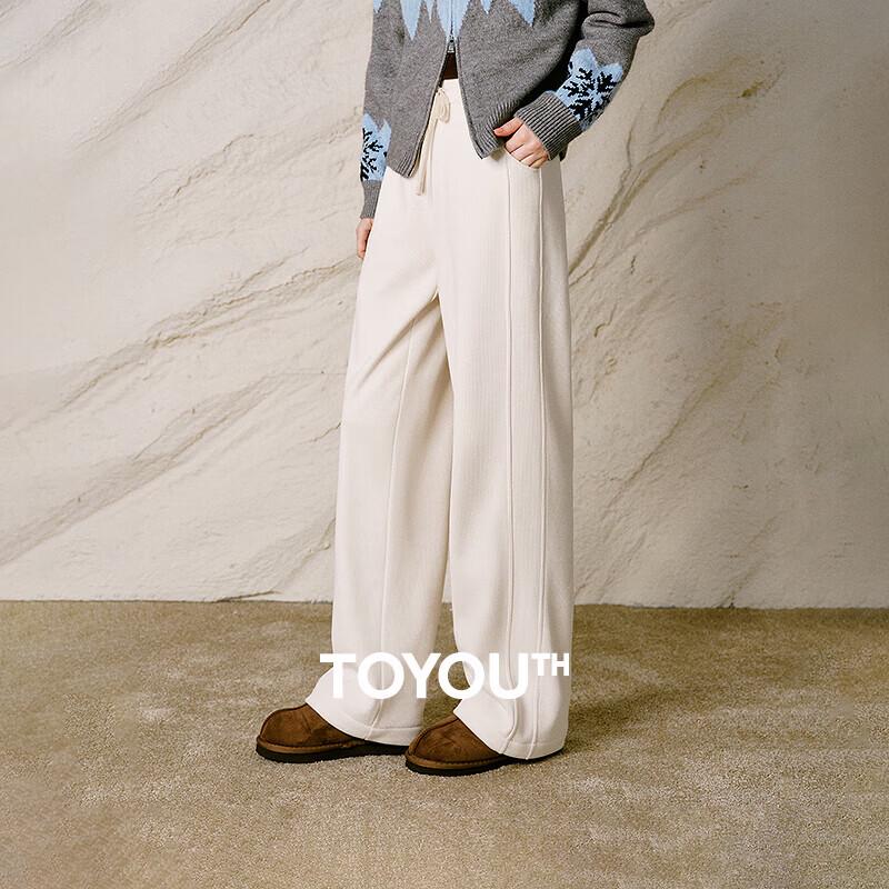 Women's Fleece-Lined High-Waisted Straight Leg Casual Pants