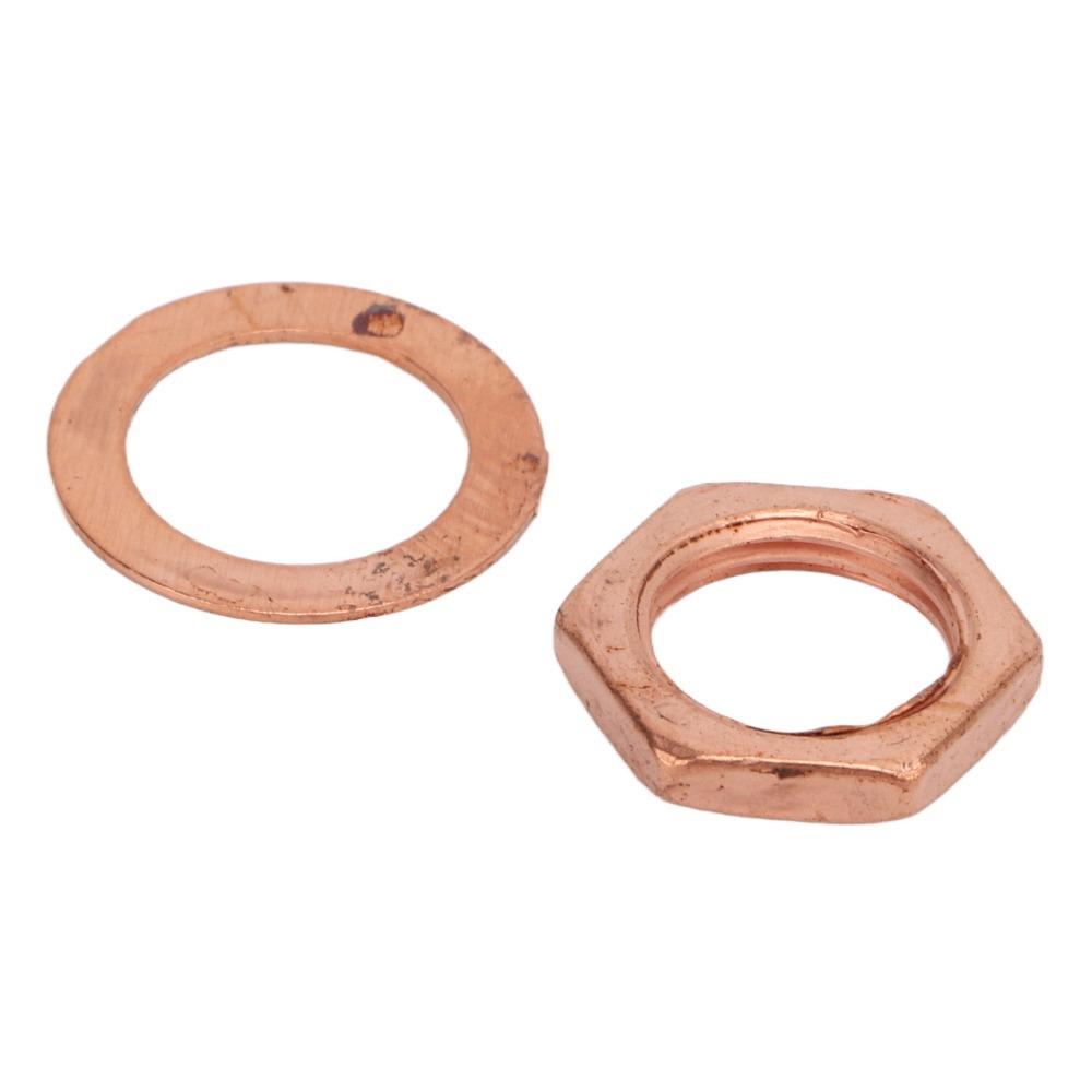 14Sets M9 Nut Washer Kit Metal Jack Socket Nut With Washer Instrument Socket Connector  For Guitar