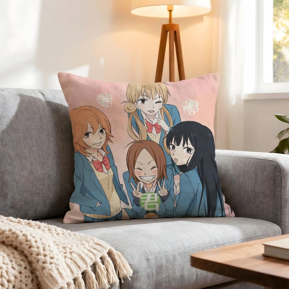 Anime Kimi Ni Todoke Cushion Cover 1Pcs Decorative Covers Soft Cushion Case For Sofa Couch Decor 40X40 45X45 Pillowcases