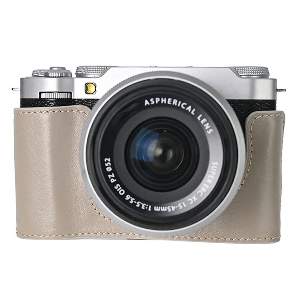 For Fujifilm X-M5 Protective Case Battery Opening Design Genuine Leather Camera Cover A