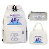 Animation Cartoon With Peripheral Printing Children'S Spine Backpack Set, Primary And Secondary School Student Leisure Schoolbag