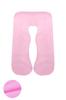 Ccomfy Body Pillow Cover for and Maternity Pressure Washable (Cover Only) Pregnancy, Nursing, Use, Relief, U-Shaped, (Pink Cover, 135cm)