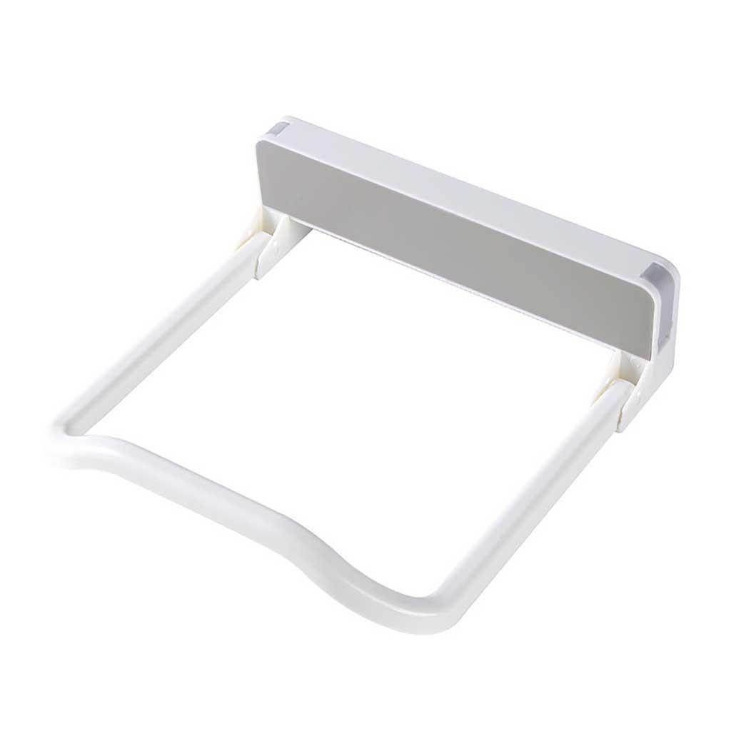 Wall Mounted Foldable Wash Basin Storage Rack Pot Lid Shelf Holder Self Adhesive