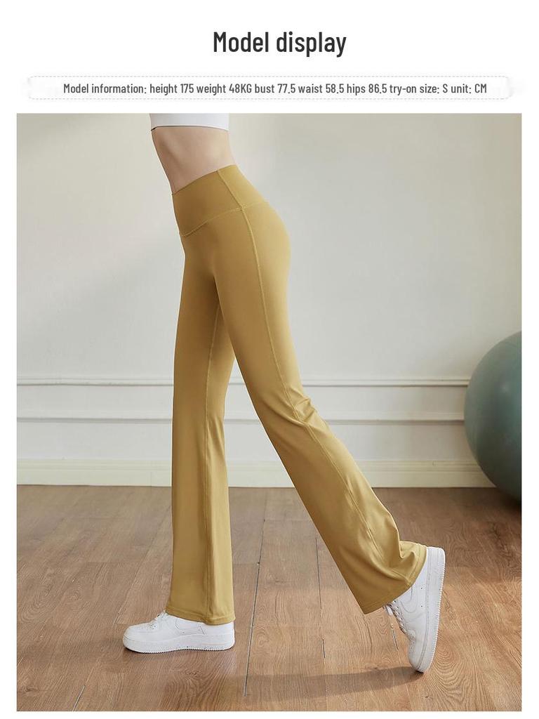 Women's High Waist Yoga Pants - Spring/Summer 2026 Micro Flare Hip-Lifting Sportswear for Outdoor Pilates & Fitness