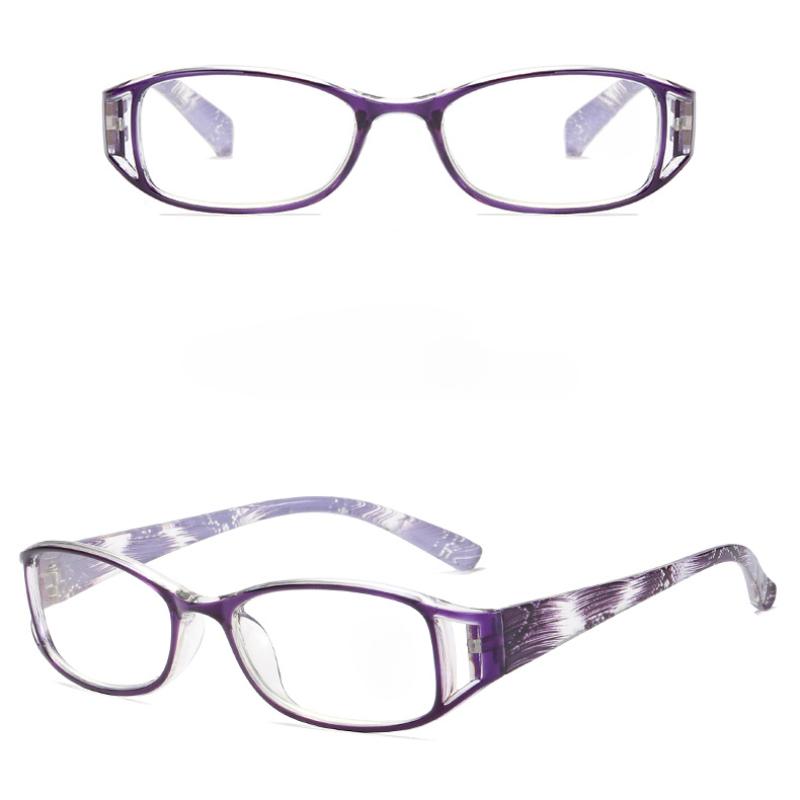 Women Fashionable Reading Glasses Stripes Printed Reading Glasses Anti Blue Light Eyewear Rectangle Presbyopia Eyeglasses