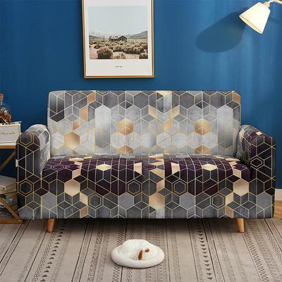 Geometric Texture Dust Non-Slip Elastic Sofa Cover Universal All-Inclusive Multi-Functional 3D Digital Magic Cover