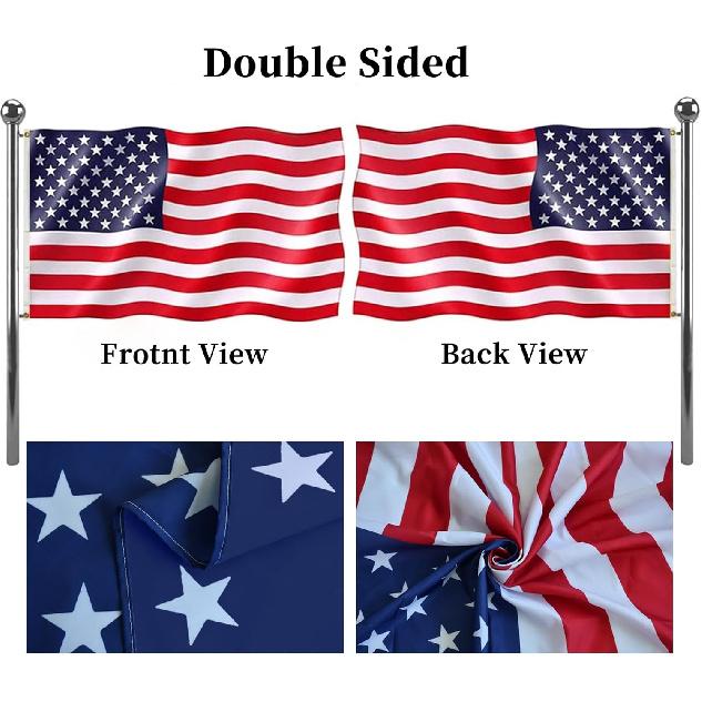 YongFoto New Jersey State Flag 6x10ft Double Sided NJ Flags Banner for Outdoor Celebrations Home Garden Porch Party Decoration Flags with 2 Sturdy