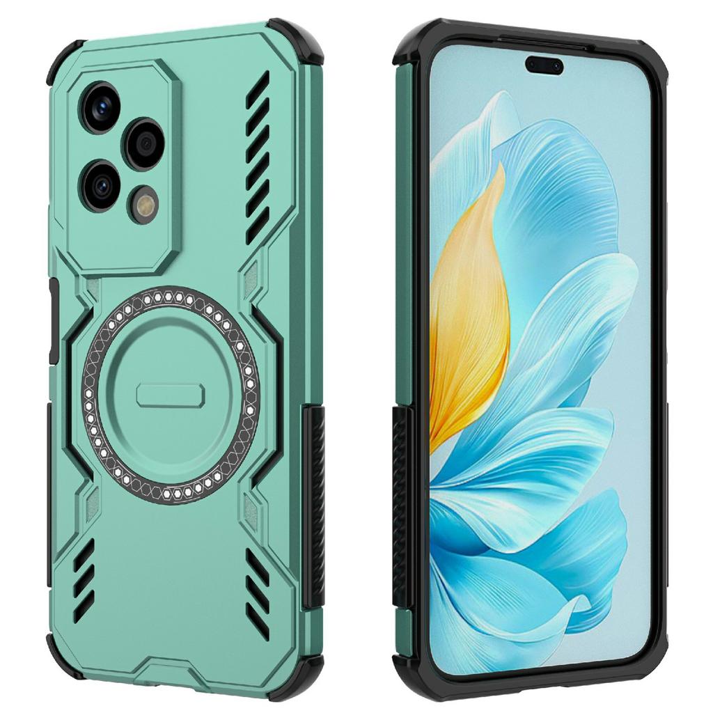 For Honor 200 Lite Magnetic Case Butterfly Armor Hollow Heat Dissipation PC+TPU Phone Cover