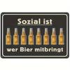 German Metal Tin Sign Aluminum Metal Sign Social Is Who Brings Beer Wall Bar Cafe Decor