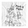 Winnie the Pooh Unisex Adult Friendship Piglet Sketch T-Shirt