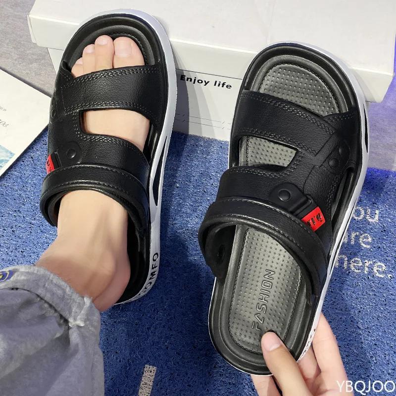 Fashion Summer New Slippers EVA Men's Sandals Non-slip Open-toe Sandals Outdoor Light Thick-soled Shoes Male Beach Shoes Zapatos Homme