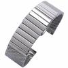 20mm Silver Milanese Mesh Web+Strip Stainless Steel Watch Band Strap Bracelet with Push Button Hidden Clasp Watch Accessory