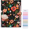 SKYDUE Expanding File Folder with 5 Pockets, Floral Accordion File Organizer for Important Document, Portable Receipt Paper Organizer, School Office