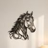 Horse Head Wall Decor Cutout metal Art Wavy Mane Room Decoration