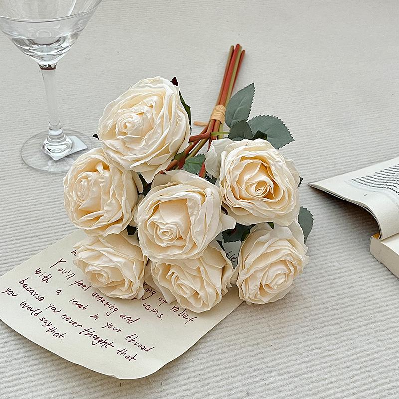 Premium Realistic Artificial Roses Bouquet for Home Decoration and Photography Props