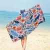 Soft Microfiber Beach Towel Small Floral  Beach Towel,soft and Absorbent,essential for Camping,swimming,and Beach Activities