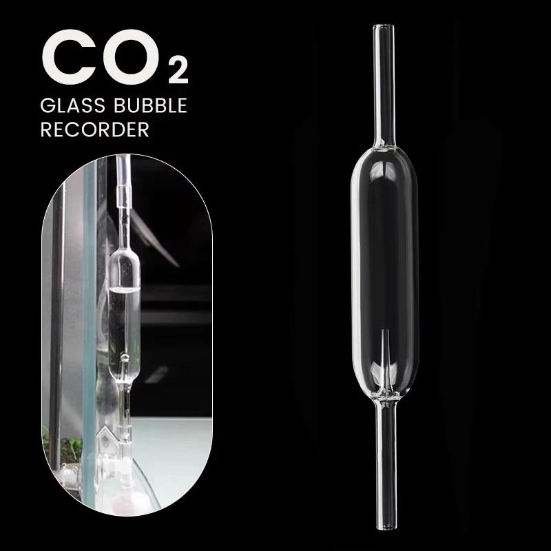 Fish Tank Crystal Glass CO2 Bubble Counter Spiral/Straight Bubble Counter Aquarium Water Plants Fish CO2 Diffuser Accessories