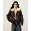 Women's Warm Retro Biker Faux Leather Jacket