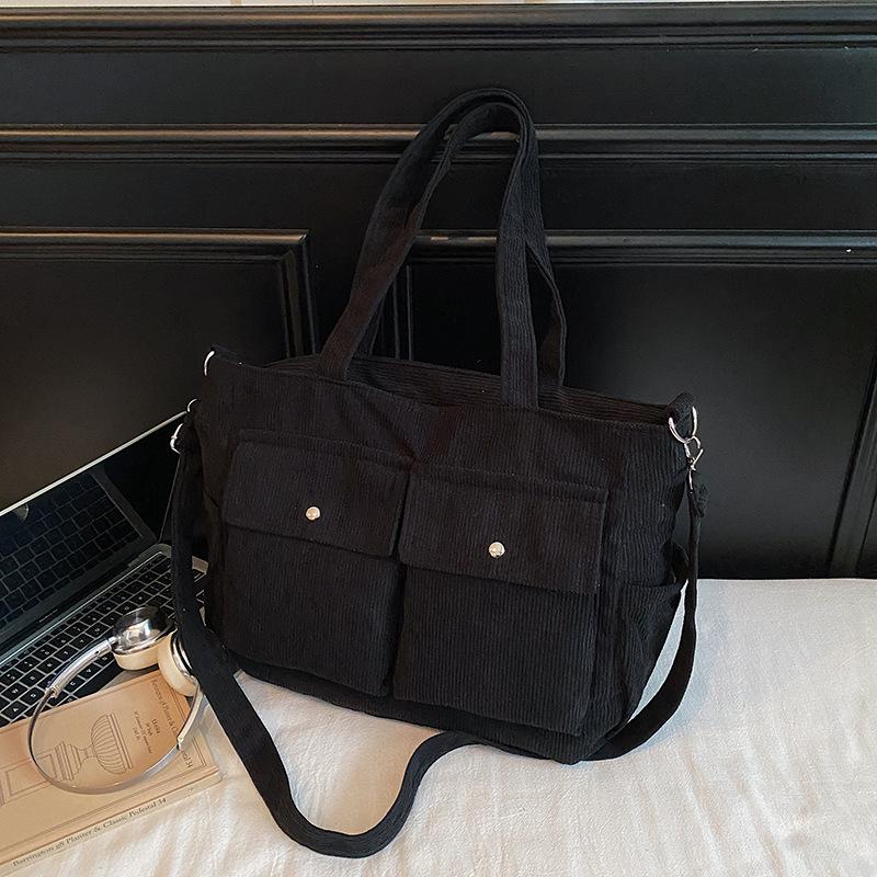 Fashion Commuter Velvet Bag Solid Color Shoulder Tote Bag Women's Casual Versatile Simple Messenger Bag Student Armpit Bag