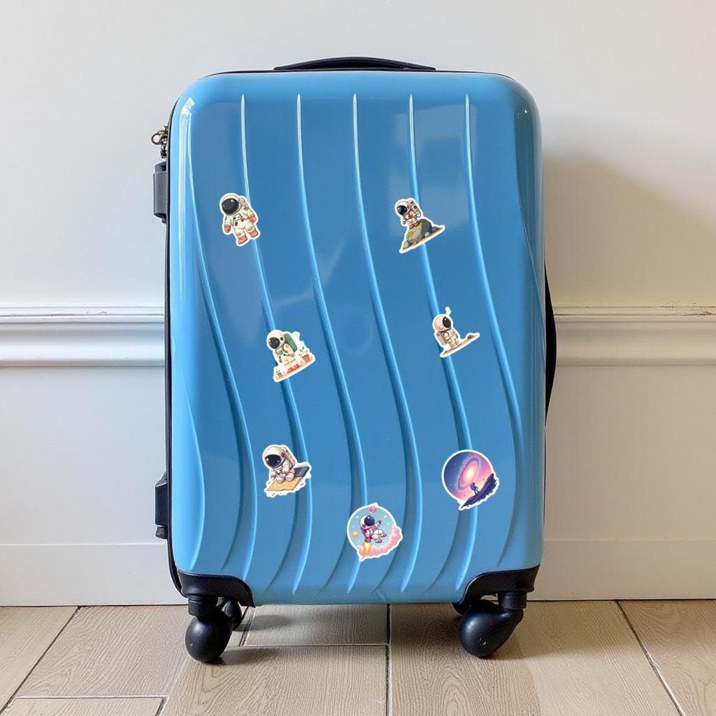 35-200 Stück Raumstation Astronauten Aufkleber Cartoon Graffiti Decals DIY Handy Laptop Notizbuch Koffer Wasserdichter Aufkleber