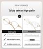 FAK Pure Titanium Semi-Rimless Cat-Eye Eyeglass Frame 55 - Old Money Style, High Intellectual Gold Wire Design 98713