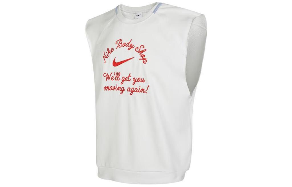 Nike Tank Tops Men s White Crew Neck Thin Straight Fit DX0883-121 XXL