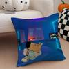 C-Chill Guy Pillow Case Anti-Dustmite Pillowcase Invisible Zipper Silky Short Plush Sofa Cushion Cover