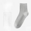 Men's Spring and Autumn Cotton Socks, Sweat-absorbing, Deodorizing, Antibacterial Business Socks, Boneless Solid-color Cotton Socks