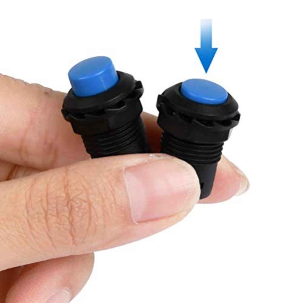 Pack Of 24 On/Off Button Round Push Button 12 Mm Ds-425A On/Off Self Latching Push Button Switch 6 Colours