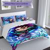3pcs Custom Name Demon Slayer Tanjiro Set,Includes 1 Duvet Cover and 2 Pillowcases,All-season Bedroom Decor