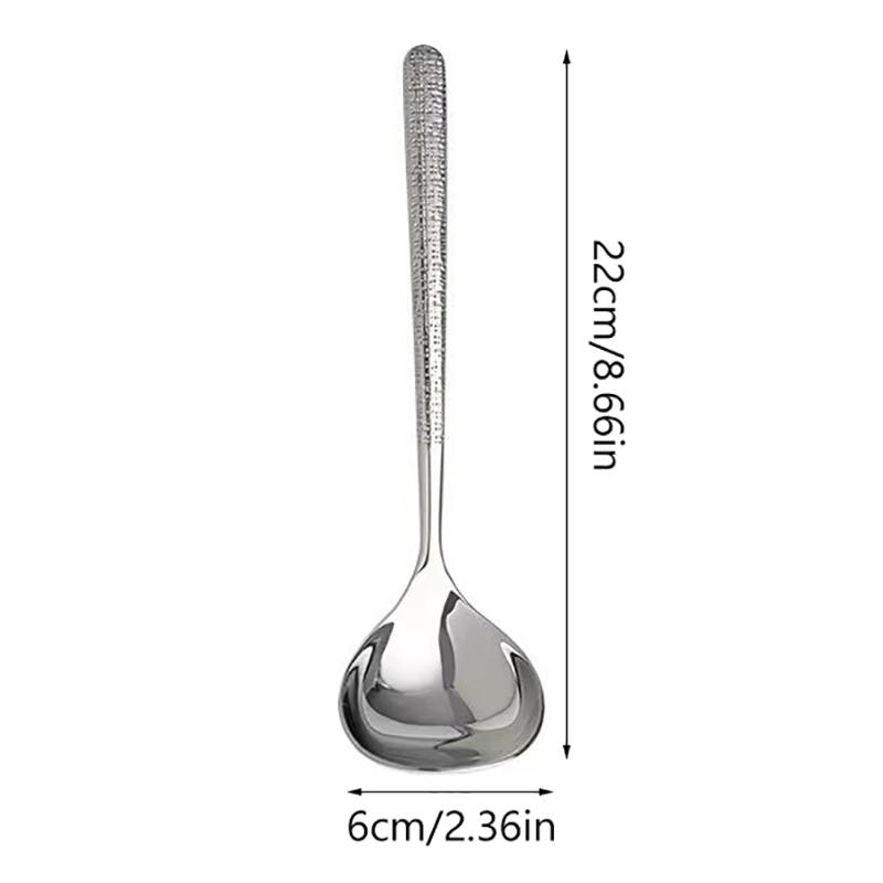Kitchen Dinner Dish Soup Rice Shovel Western Restaurant Bar Public Spoon Large Stainless Steel Tableware Buffet Serving Spoon